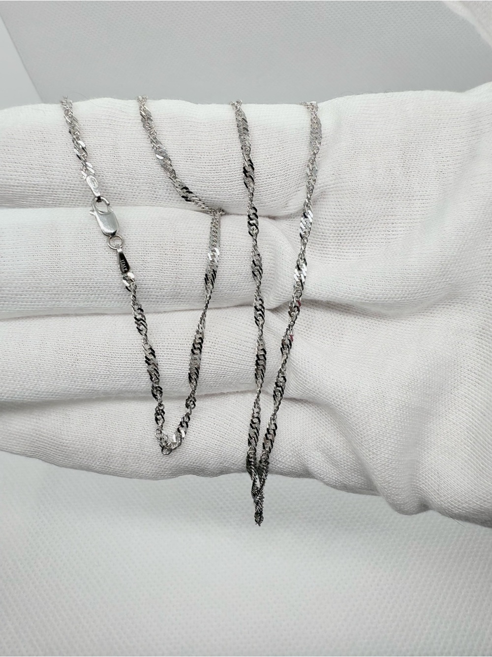 Solid 14k Solid White Italian Gold Twisted Rope Chain Necklace - Gold